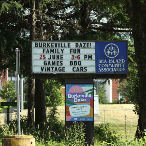 Burkeville Daze sign by SICA