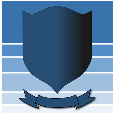 Coat of arms with blue background