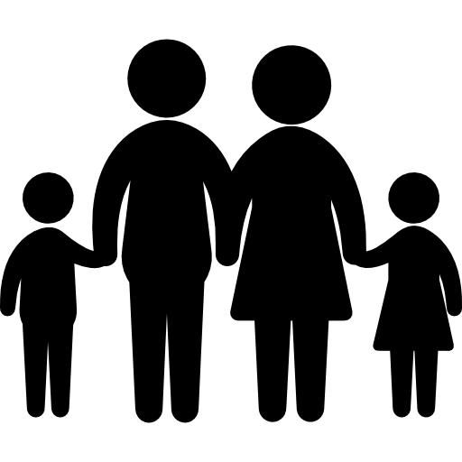 silhouette of a family