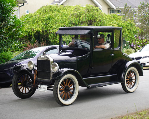 old car in parade at Burkeville Daze 2024